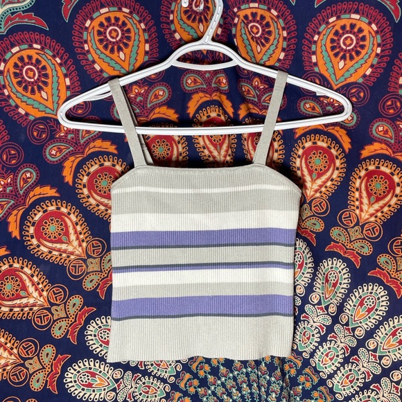 Ribbed crop tank top - Picture 1 of 3